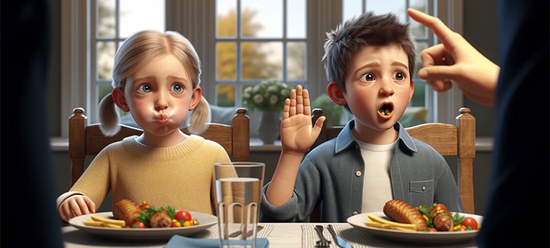 Consejo: No hablar con la boca llena